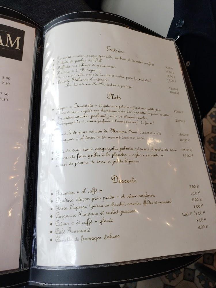 Mamma Sam - Menu Image 1